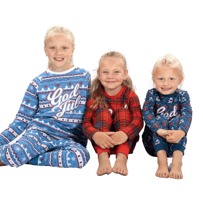 Hovedbilde Julepysjamas, God Jul Barn Rød